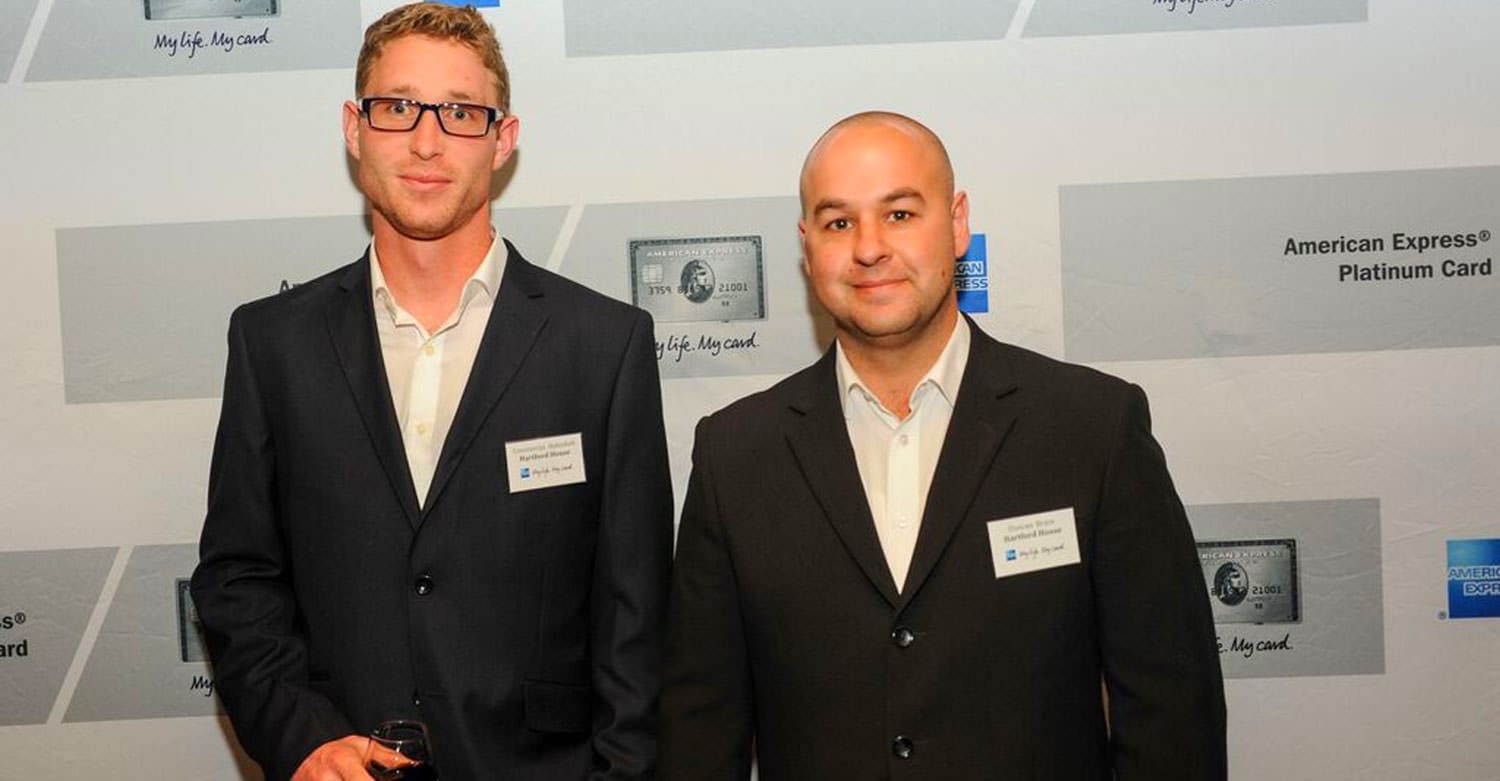 Hartford House Head Chef Constantijn Hahndiek and General Manager Duncan Bruce at the American Express Platinum Fine Dining Awards.